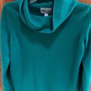 Pure Cashmere Green Cowl Neck Sweater